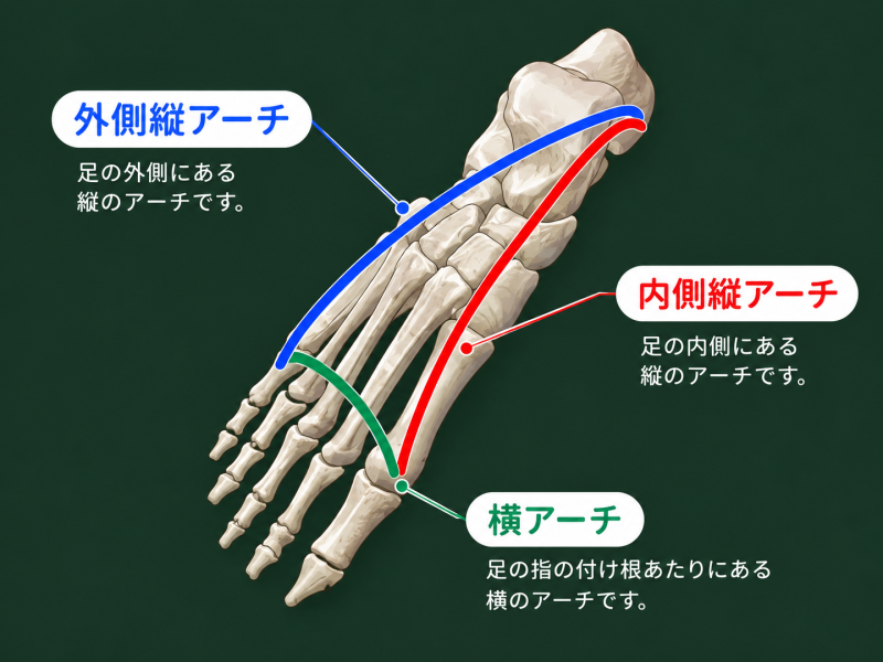 足のアーチを解説する画像